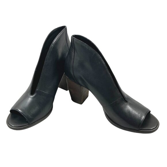 Lucky Brand leather open-toe ankle bootie heels - size: 7M - Picture 4 of 8